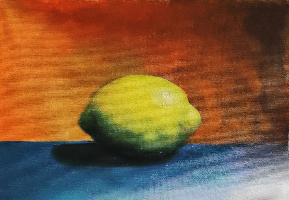 Asetelma 5, öljyväri